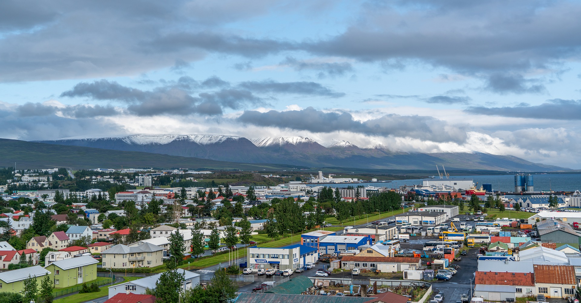 Akureyri in North Iceland