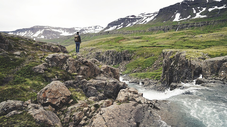 Person contemplating nature  