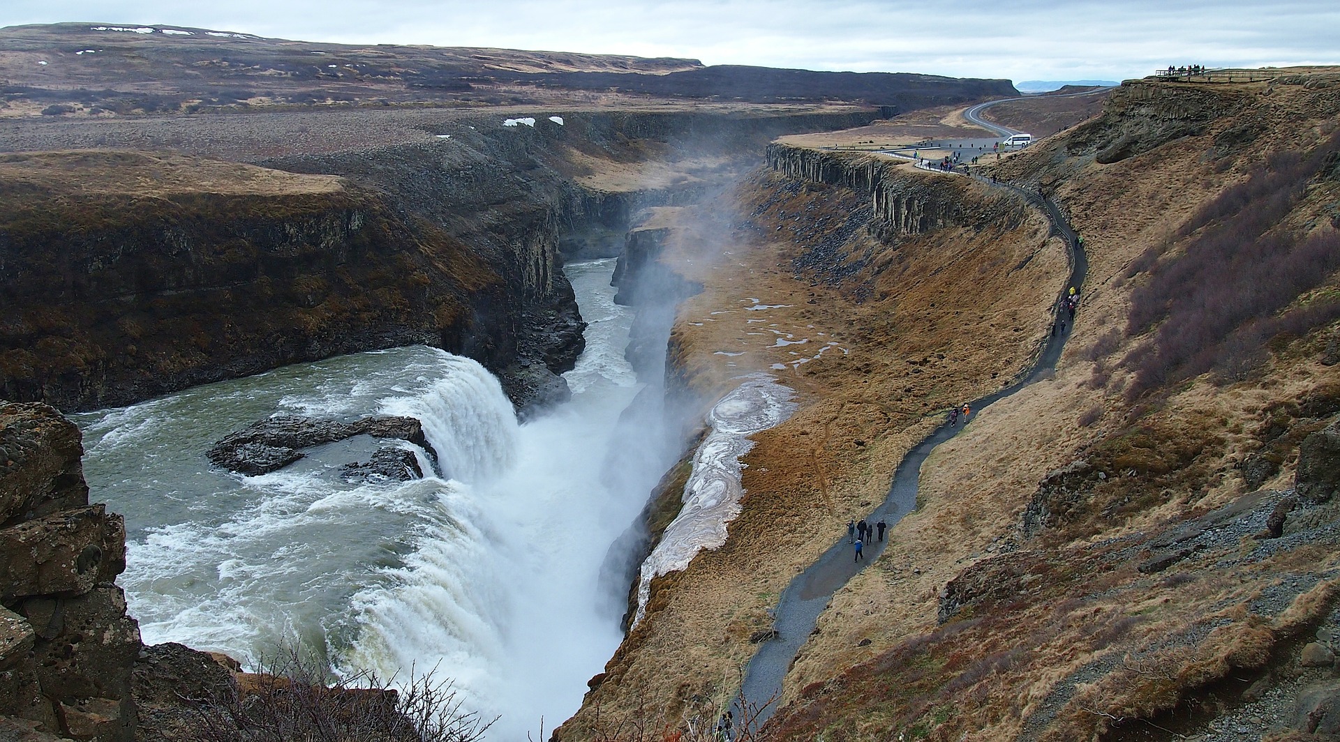 Gullfoss waterfall in Iceland