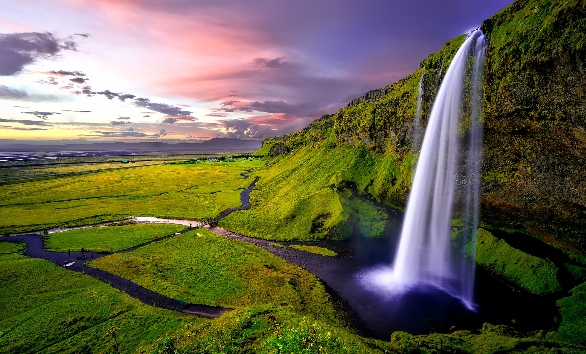 Seljalandsfoss during summer