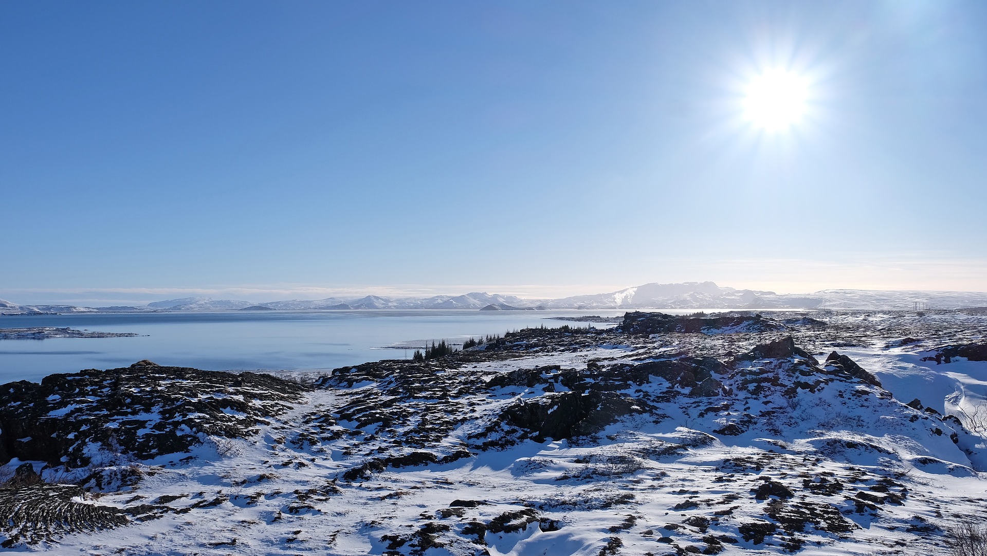 Thingvellir National Park during winter in Iceland