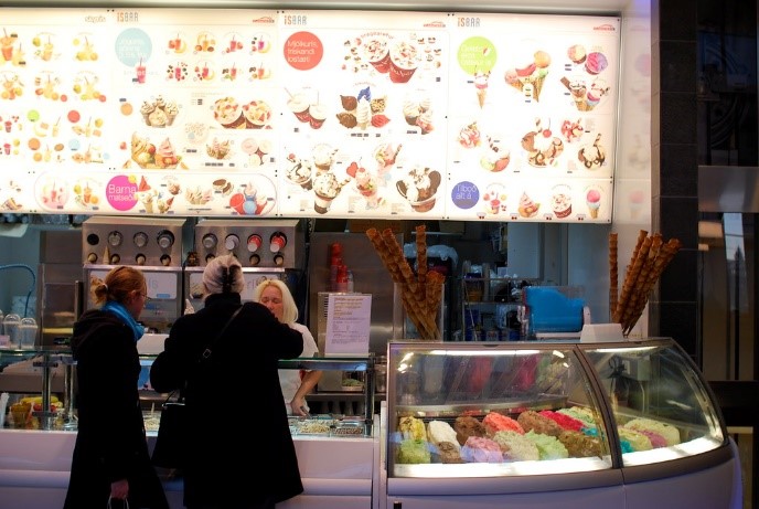 Ice cream stand Reykjavik